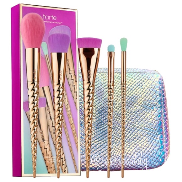 Unicorn Makeup Bag And Brush Set